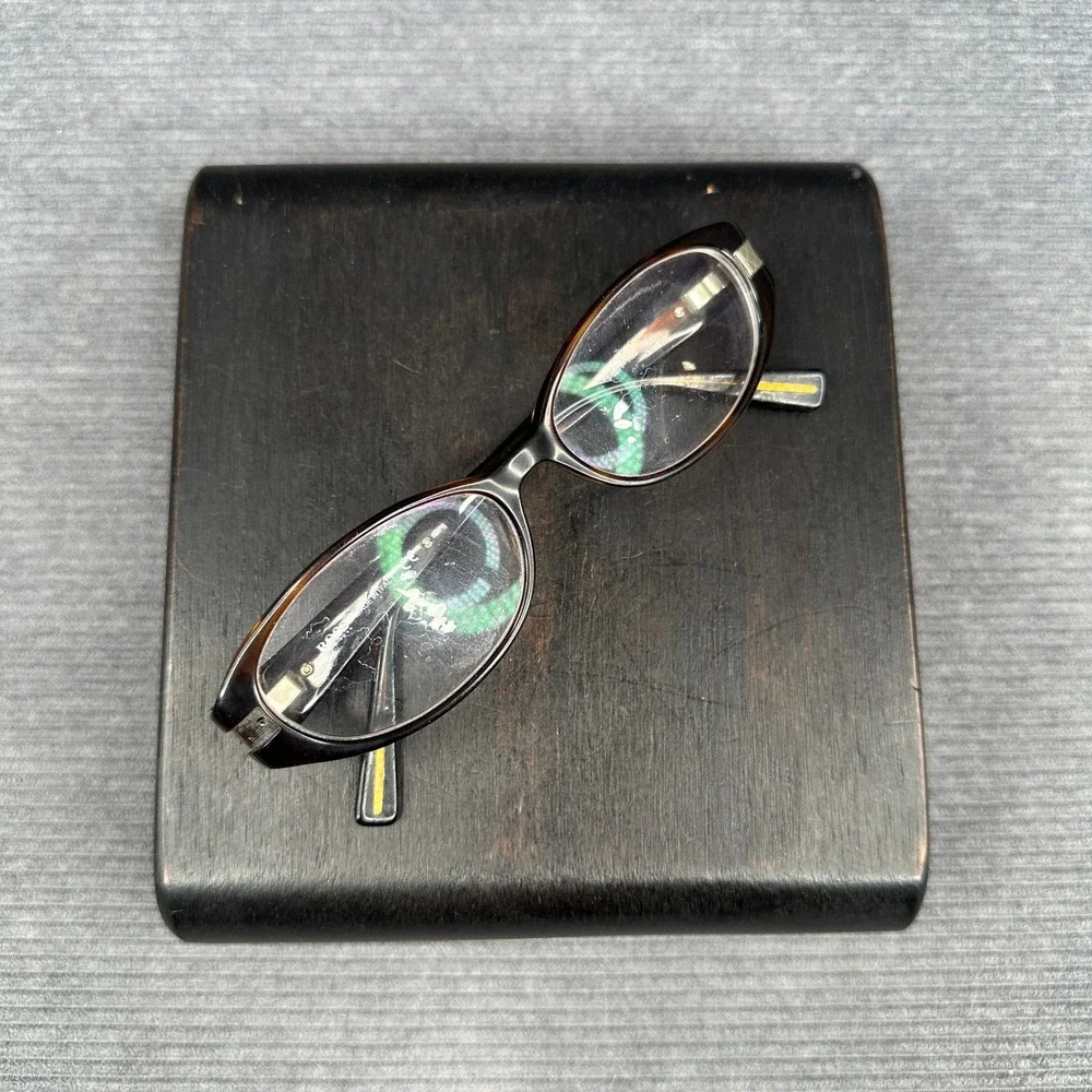 Hugo Boss 0271 H9J Tortoise Oval Eyeglasses Frames Italy 135 Y2k